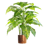 100cm Large Fox's Aglaonema Tree Artificial Plant With Copper Planter