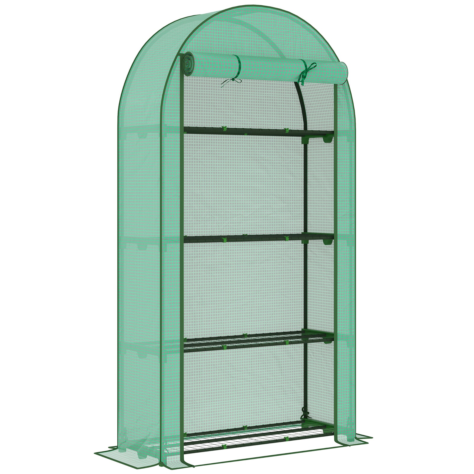 4 Tier Mini Greenhouse W/ Reinforced Pe Cover