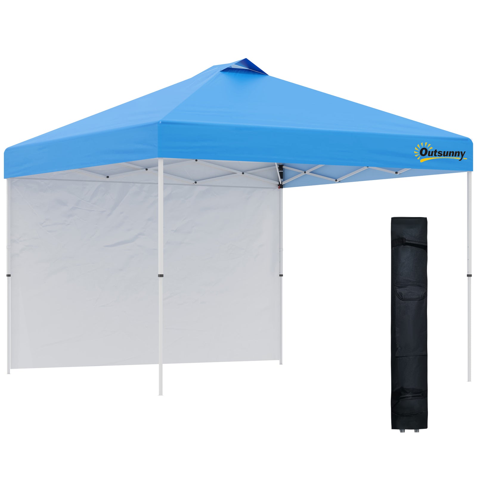 3x3metre Pop Up Gazebo Canopy Tent With 1 Sidewall Carry Bag