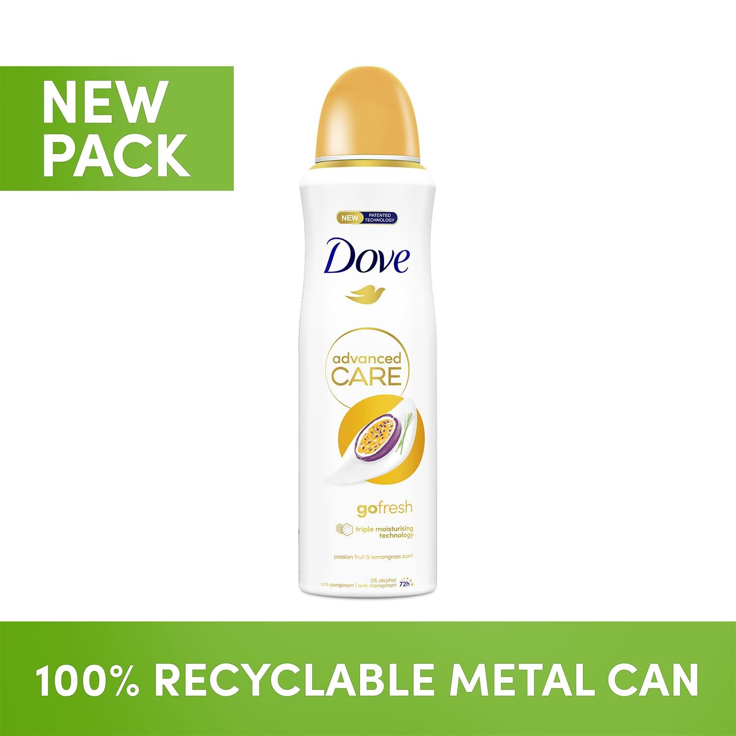 Advanced Care Antiperspirant Deodorant Passion Fruit & Lemongrass, 3x 200ml