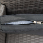 Outdoor Rattan Armchair Wicker Dining Chair Set For Garden | Set-of-4 | Gray