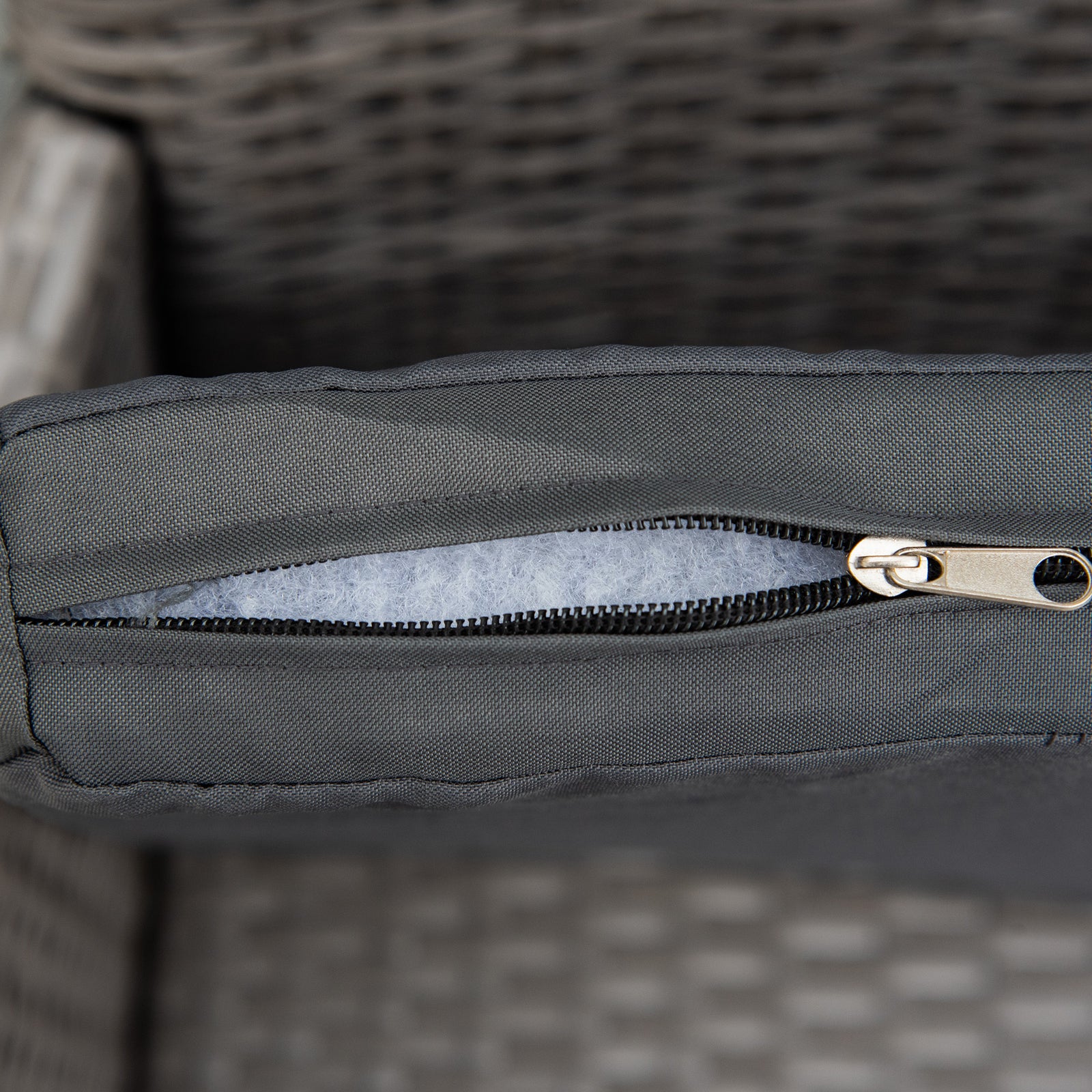 Outdoor Rattan Armchair Wicker Dining Chair Set For Garden | Set-of-4 | Gray