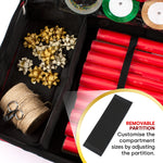 Fabric Wrapping Paper Storage Bag Red With Handles And Pockets