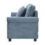 Corduroy Fold Out Mattress Sofa Bed - 2 Seater | Blue