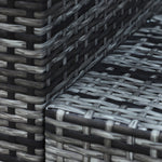 Rattan Garden Furniture Weave Wicker 3-seater Sofa W/cushion | Gray