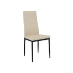 San Diego Marble Top Dining Table With Emily Leather Chairs | Champagne