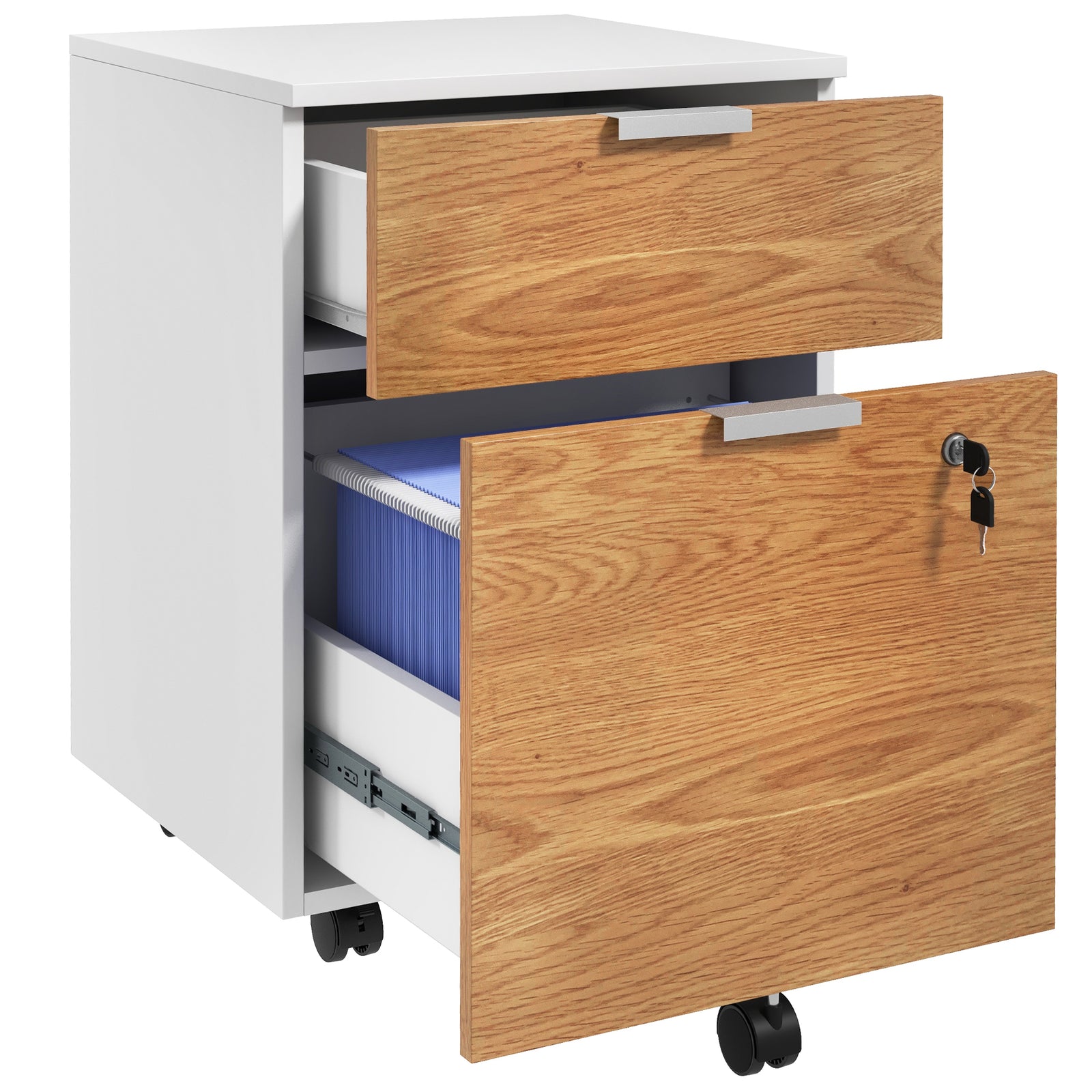 2 Drawer Filing Cabinet With Adjustable Hanging Bars