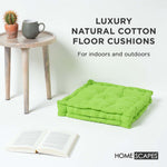 Cotton Plain Floor Cushion | 50cm x 50cm | Green