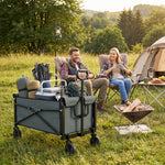 81l Festival Trolley On Wheels, Garden Folding Trolley Cart | Grey