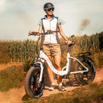 Vester Step 2025 Folding Bike - Fat Tyre E-bike | White