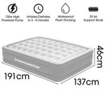 Premium Blow Up Inflatable Air Bed Mattress With Built In Pump Storage Bag Included (single,double, King) | Double | Grey