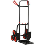 Climbing Stairs Trolley, Foldable, 6 Wheels | Black