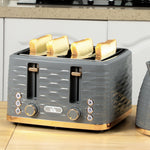 Toaster With 4 Slot, 7 Browning Levels, 1600w, Ripple | One Size