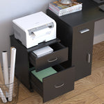 Pedestal Office Mobile Filing Cabinet 2 Drawer | One Size | Black