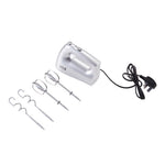 250w Silver Hand Mixer Electric Whisk With 5 Speeds