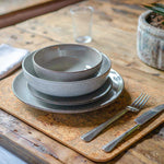 Nordic Stoneware Dinner Set | 16 Piece | Grey