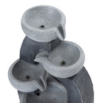 Garden Sanctuary Outdoor Solar-powered Water Fountain Rockery Decor