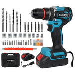 96 In 1 Cordless Electric Drill Set Driver Screwdriver Rechargeable | Blue
