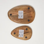 HOMESCAPES Mango Wood Nesting Trays, Set Of 2