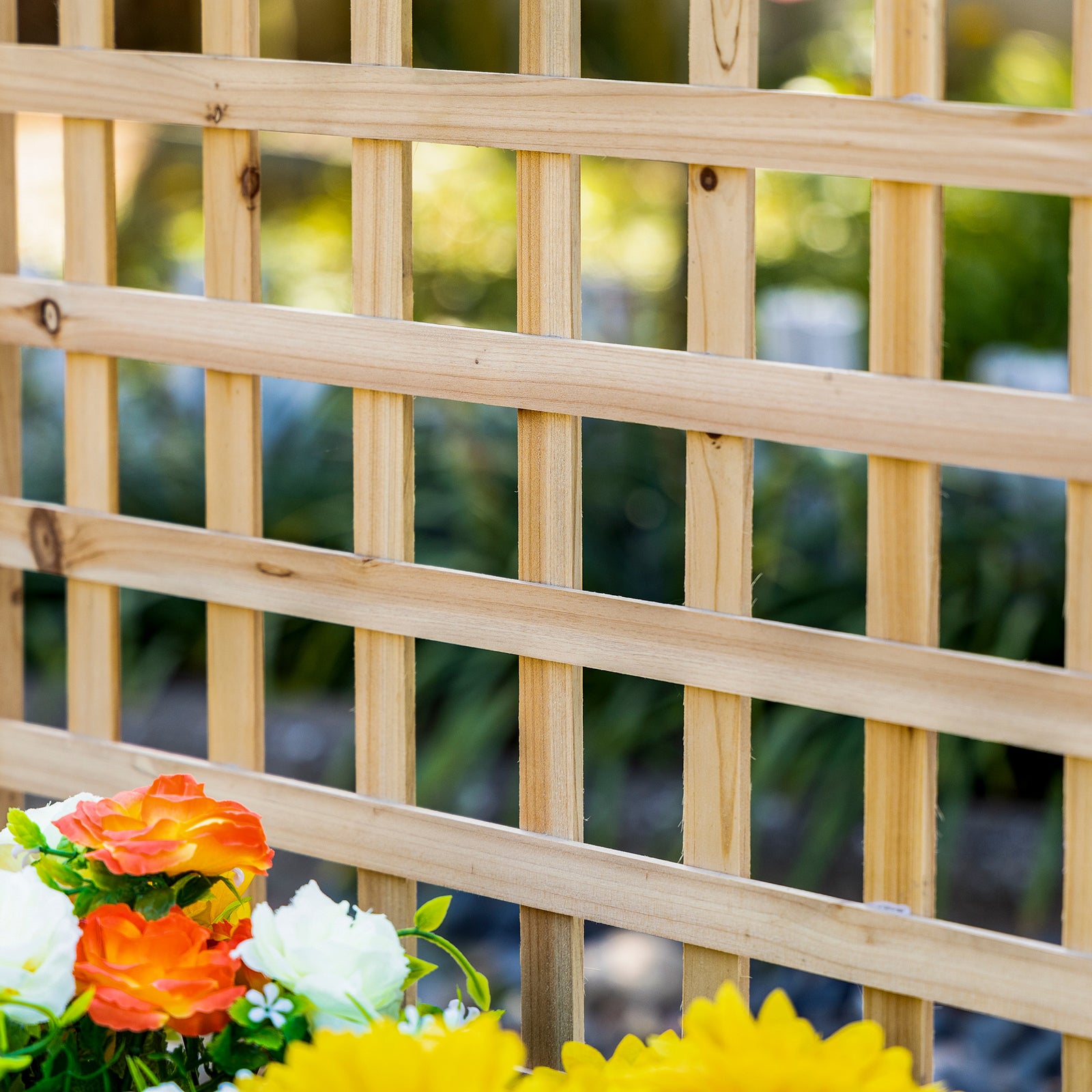 Garden Planter With Trellis Indoor Outdoor, Natural