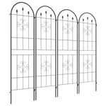 Outsunny Set Of 4 Metal Trellis For Climbing Plants, Arrow Design
