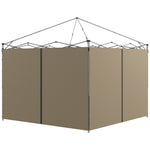 3x3(m) Or 3x6m Pop Up Gazebo Side Panels With Zipped Doors | Beige