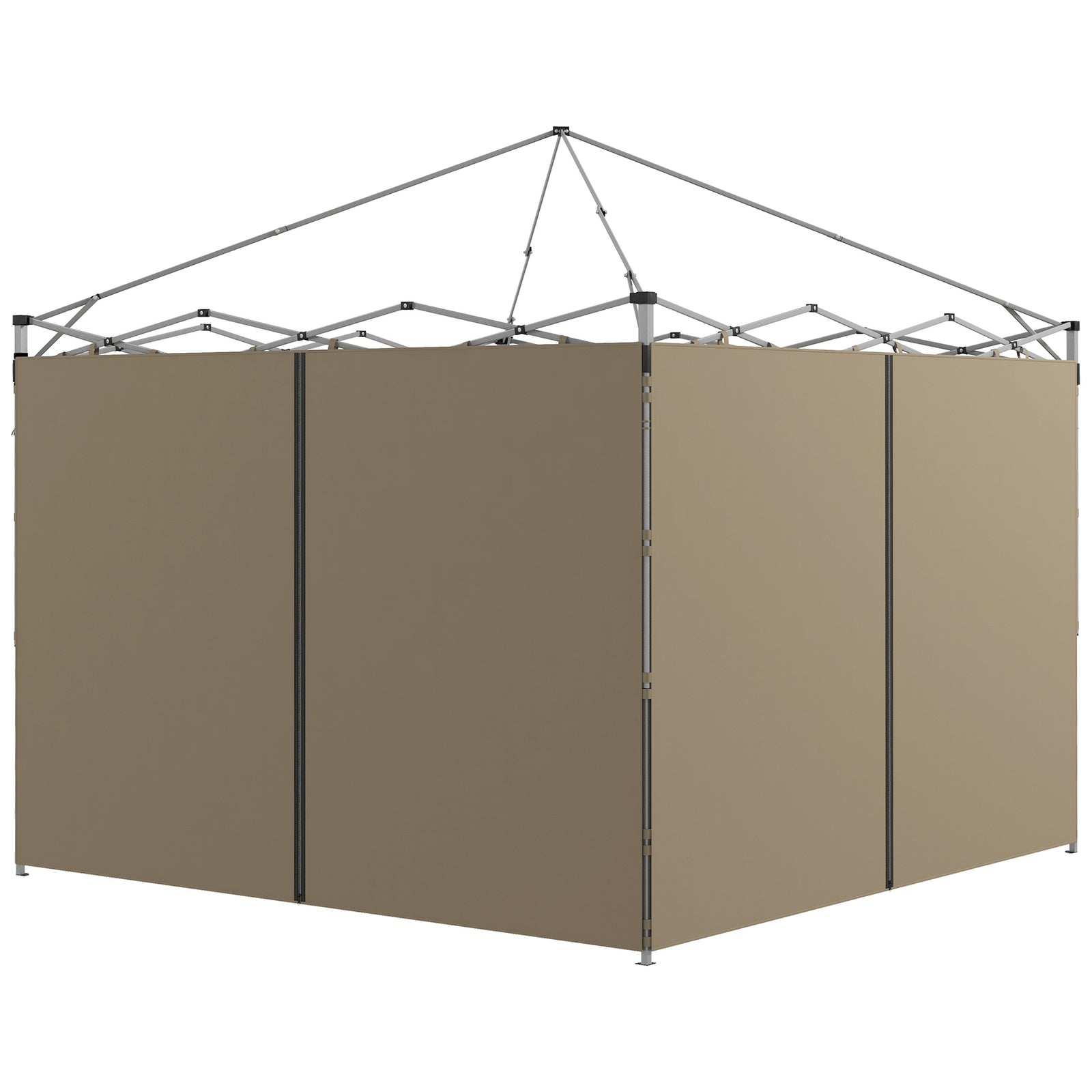 3x3(m) Or 3x6m Pop Up Gazebo Side Panels With Zipped Doors | Beige
