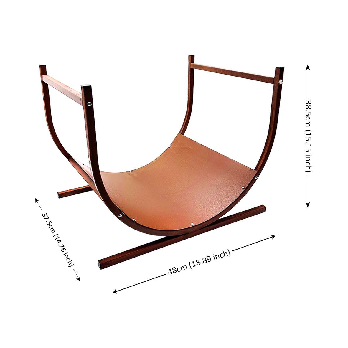 Pre-rusted Metal Firewood Rack