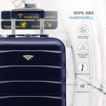 55x35x20cm Cabin Carry On Suitcase Hard Shell Overhead Luggage 100+ Airlines Approved | Cabin | Navy Blue