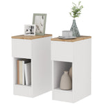 Bedside Tables Set Of 2, Nightstands For Living Room
