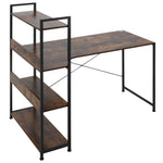 Industrial Computer Table 4-tier Storage Shelf Metal Frame