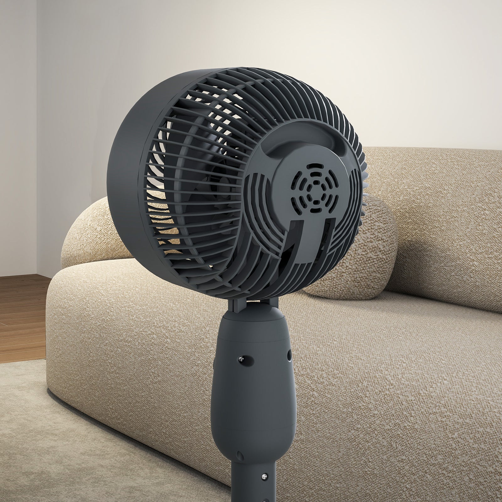 Pedestal Fan For Bedroom Powerful Air Circulator W/ 3 Speed | One Size | Gray