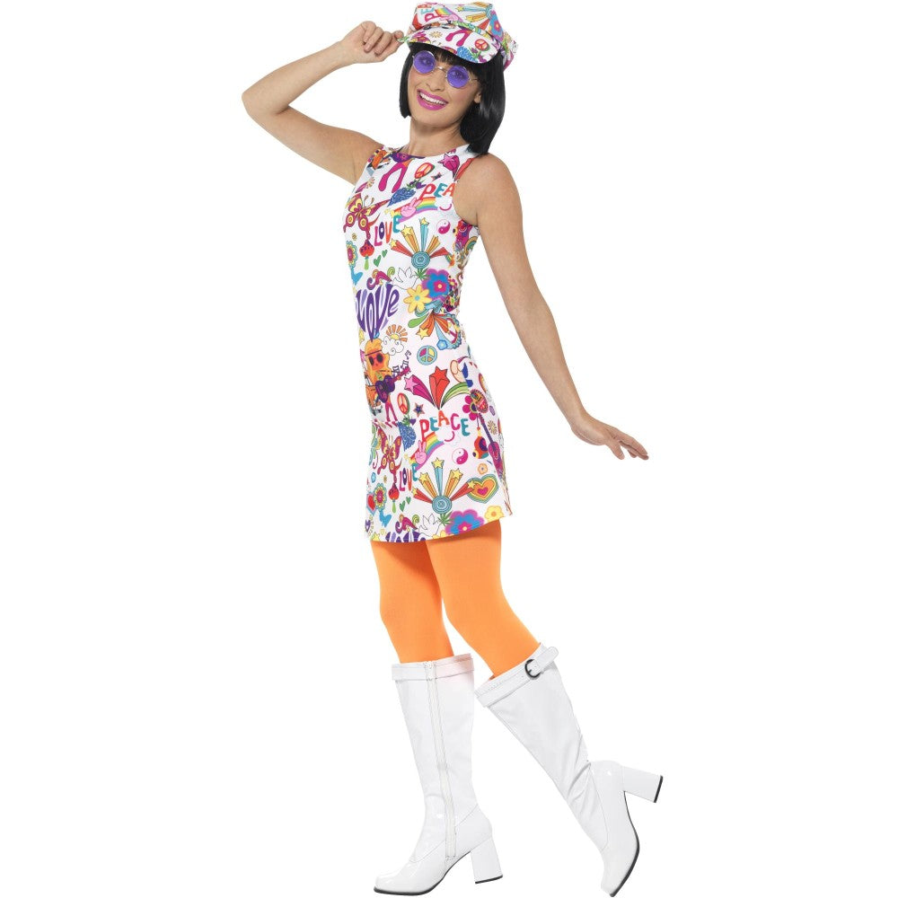 60s Groovy Chick Costume | Small