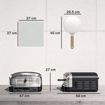 Outdoor Pizza Oven Dual Heating Control 37 Cm