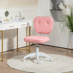 Small Pu Leather Office Chair Pink