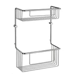 Polished Chrome Two Tiered Shower Basket Double Soap Caddy | Polished Chrome