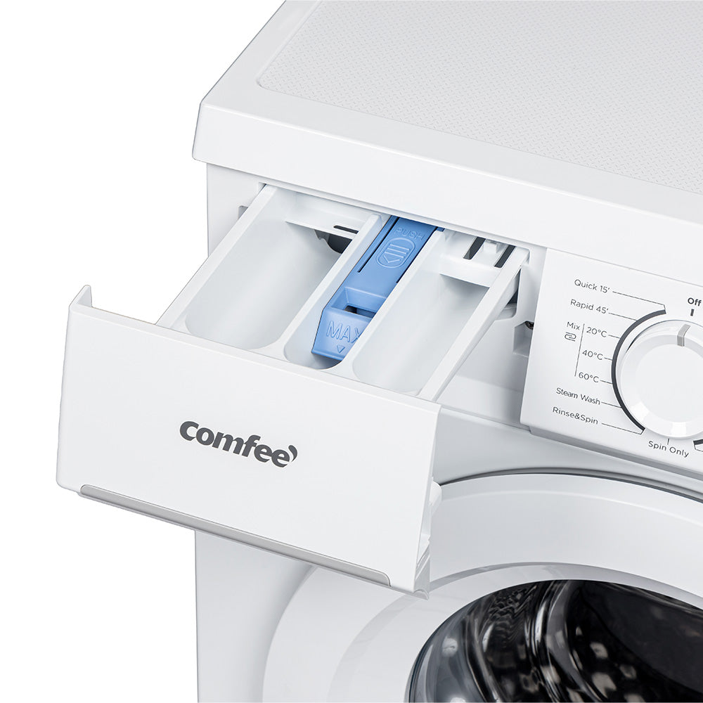 9kg Front Load Washing Machine – Slim Design With 15 Wash Programs, Quick & Steam Wash, Child Lock, Led Display, And Inverter Motor