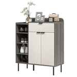 Hallway Shoe Cabinet With 3 Adjustable Shelves Graphite