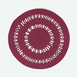Crochet Braided Round Rug | 90cm | Plum