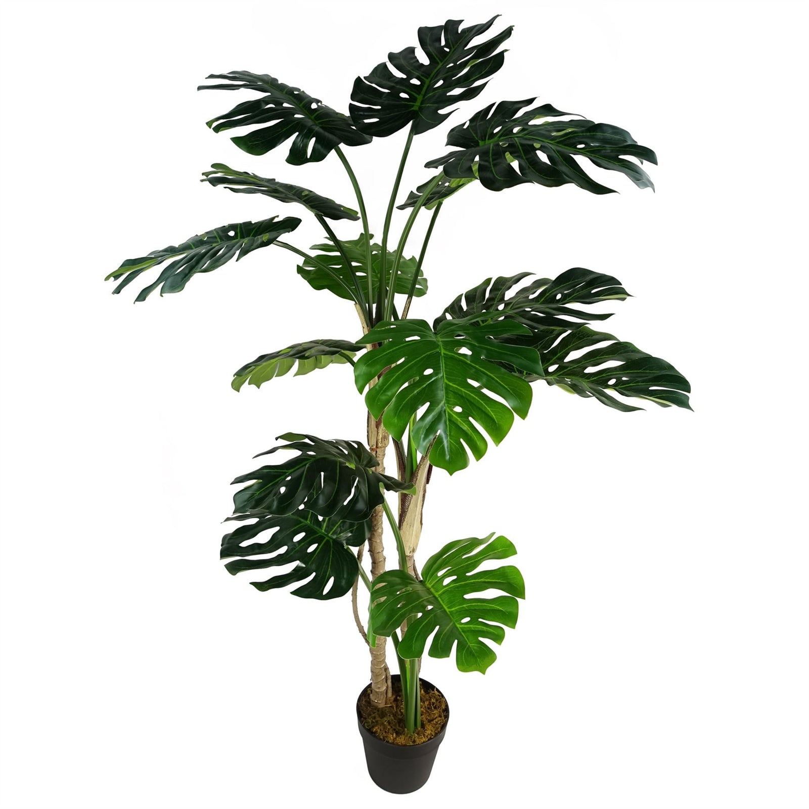 150cm Artificial Luxury Monstera Plant Black Pot