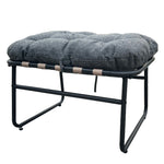 Solace Outdoor Rocking Chair And Stool | One Size | Dark Grey