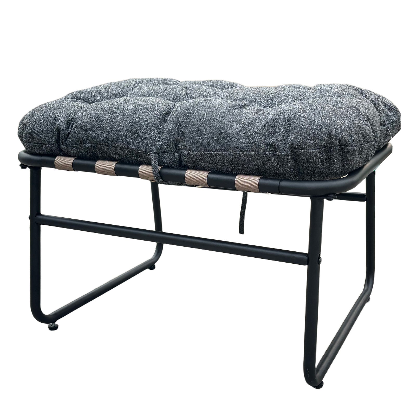 Solace Outdoor Rocking Chair And Stool | One Size | Dark Grey