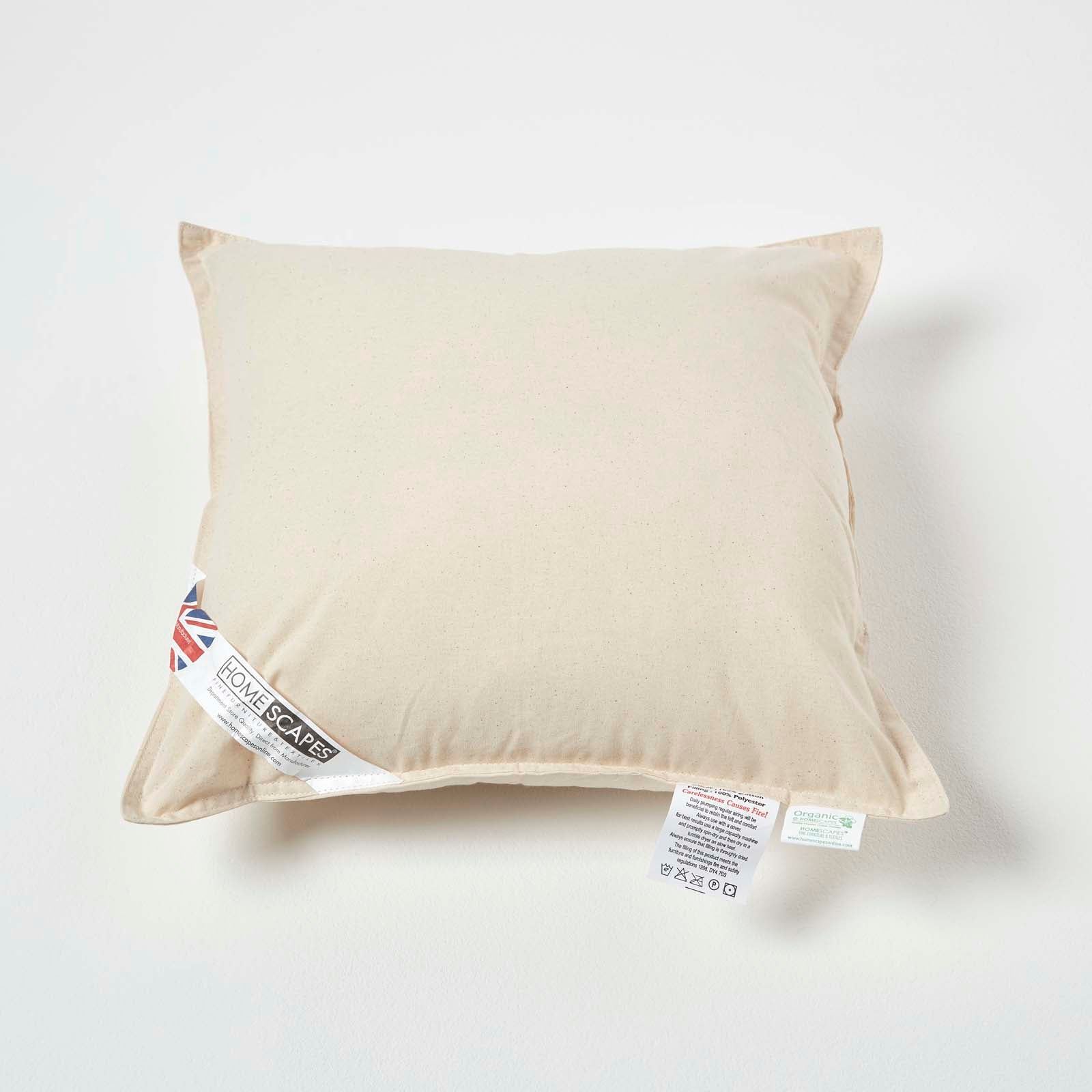 Organic Cotton Cushion Pad | 40cm x 40cm | Beige