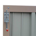 Metal Garden Shed 4x6ft/6x8ft Outdoor Storage Yard Tool Shed Tool Box Lockable | Small | Brown