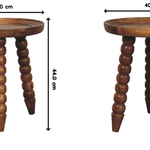 Solid Wood Spindle Tray Side Table