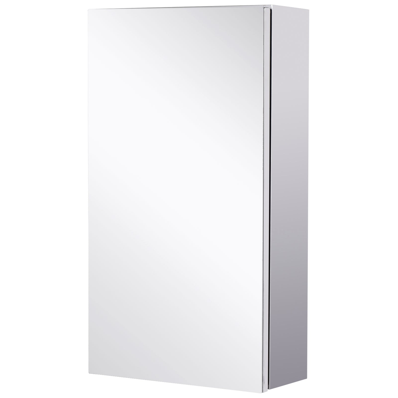 Wall Mounted Bathroom Mirror Glass Storage Stainless Steel