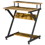 Home Office Desk With Storage, Gaming Table, Brown | Small | Brown