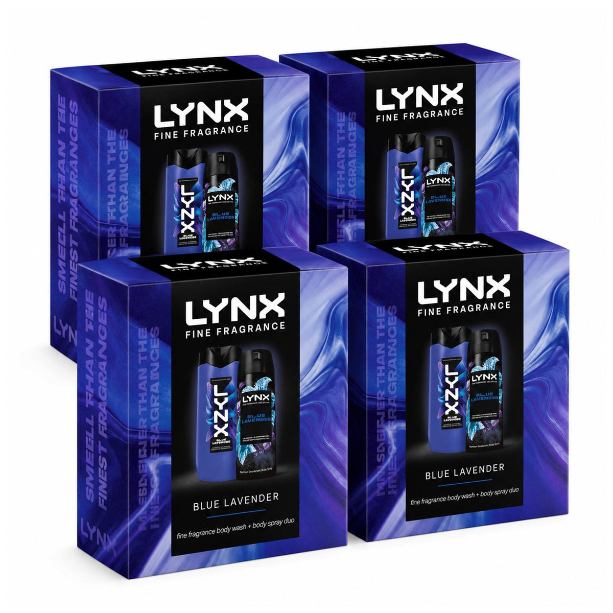 Fine Fragrance Blue Lavender Body Spray & Wash Set | Set of 4