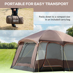3-4 Man Two Room Camping Tent W/ Vestibule And Portable Bag