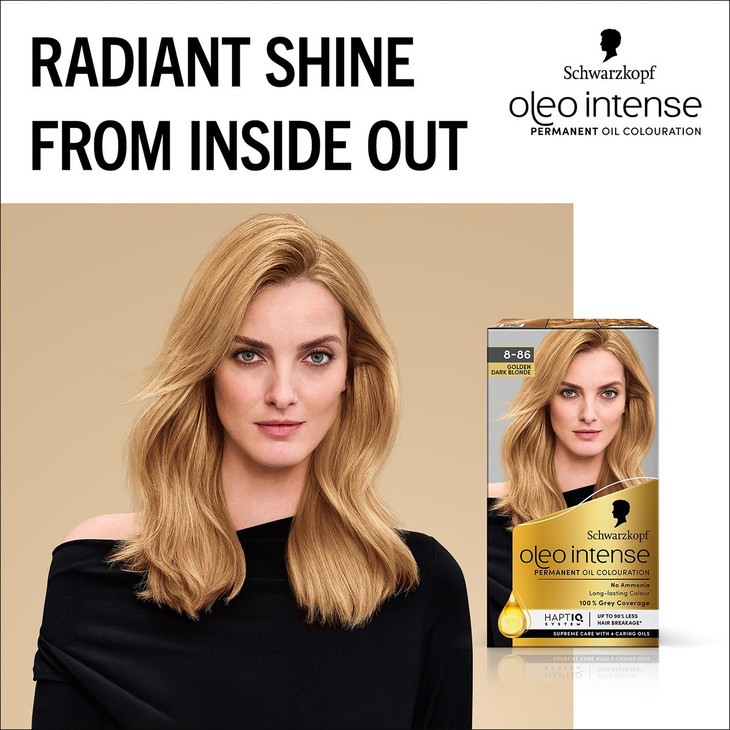 Schwarzkopf Oleo Intense Permanent Oil Colour Hair Dye 8-86 Golden Dark Blonde
